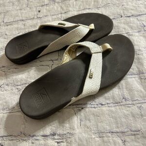 REEF ORTHO FLIP FLOPS GLITTER ARCH SUPPORT CUSHION FOOTBED WOMEN’S SIZE 7